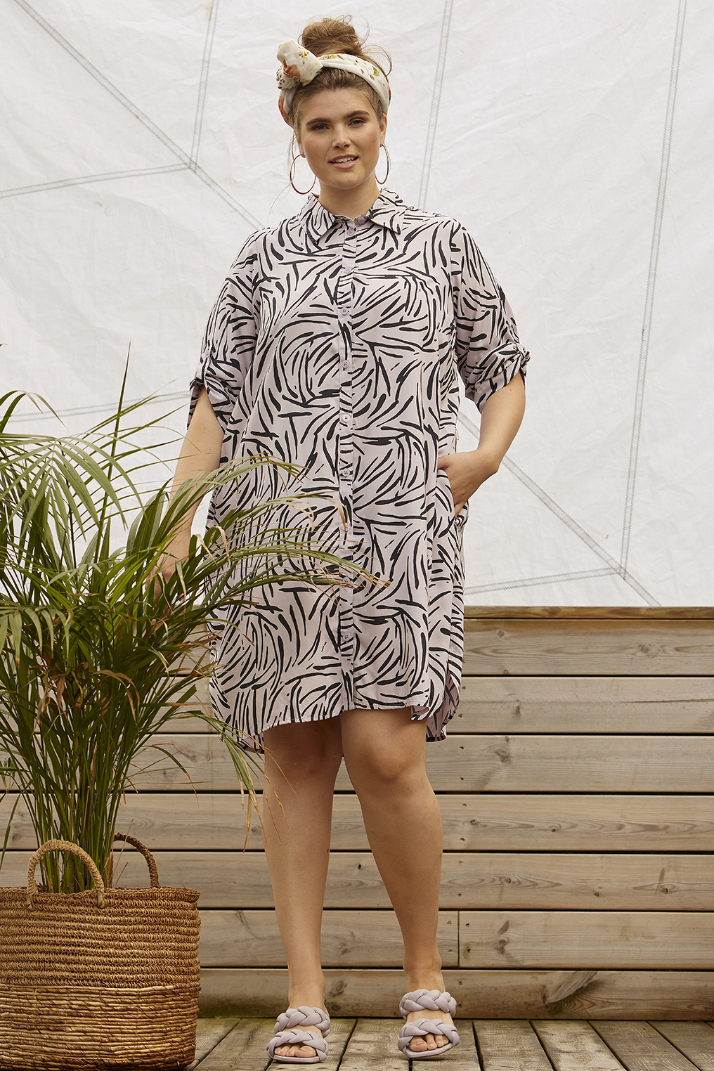 Zhenzi blouse jurk SABLE print