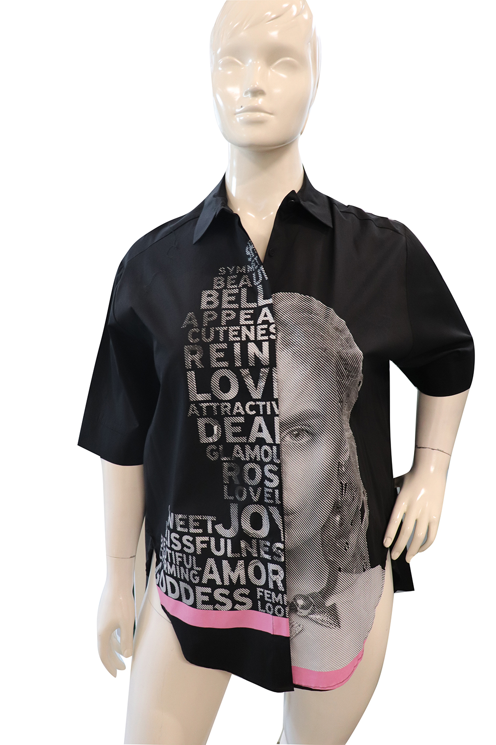 Mat fashion blouse grote opdruk Mat fashion blouse grote opdruk