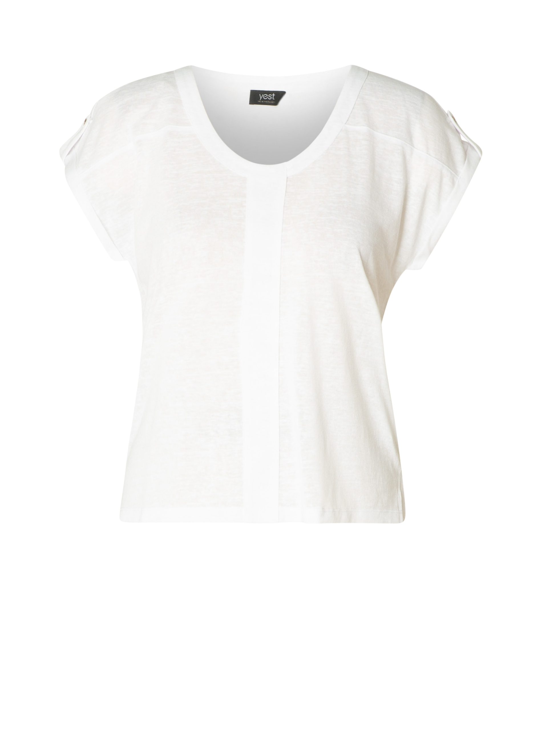 YESTA Lasheana Jersey Shirt - White - maat 1(48)