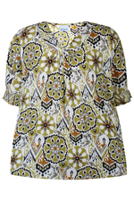 ZHENZI blouse print V hals