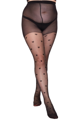 Heart Pattern Curvy Panty | 31280037blac48-50(2XL)&nbsp;