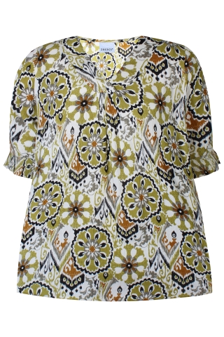 ZHENZI blouse print V hals | 2003996710S=42-44&nbsp;