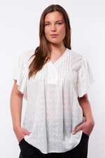 Exxcellent blouse Jaylee ruche mouw